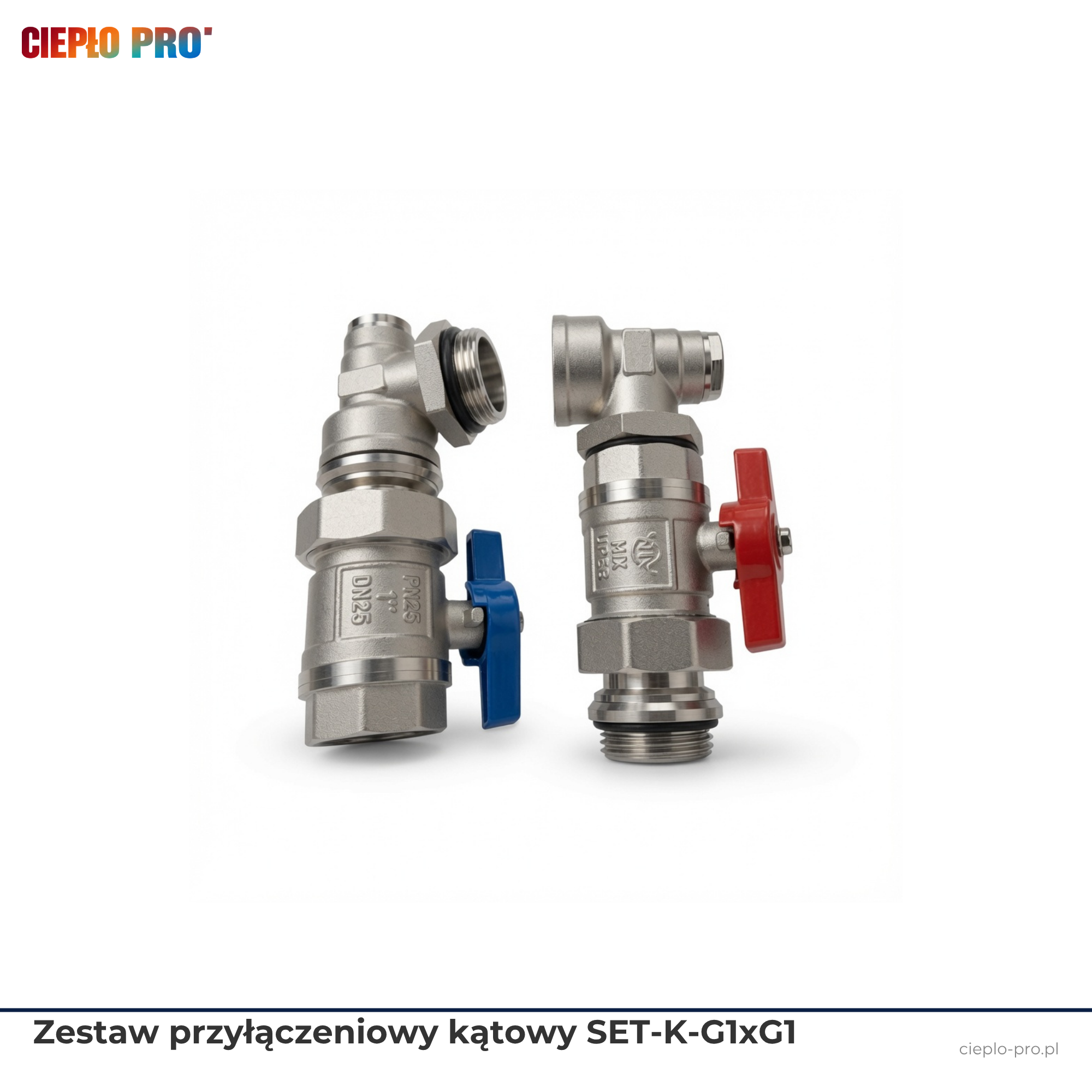 Zestaw przyłączeniowy kątowy SET-K-G1xG1